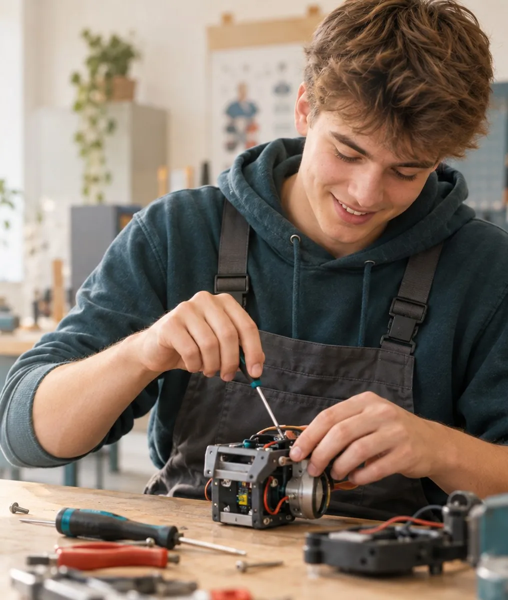 Jugendliche arbeiten gemeinsam an einem Projekt